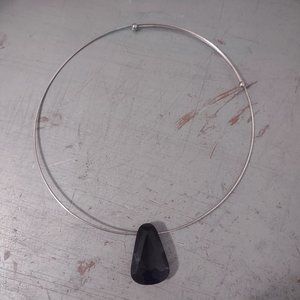 A black acrylic necklace